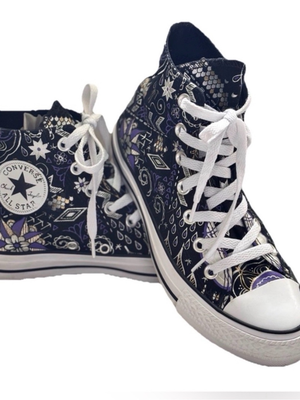 Converse All Stars High Tops
Black Purple Rare Size 7 - Picture 5 of 13